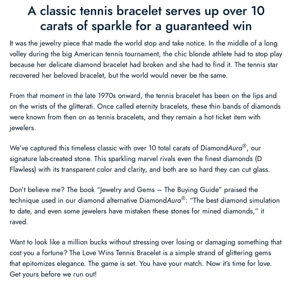 10 CAROT TENNIS BRACELET - Picture 6 of 6